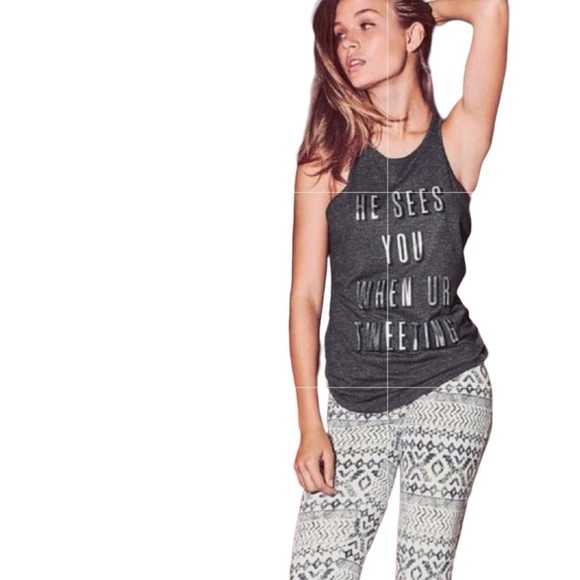 Victoria's Secret Tops - Victoria Secret Christmas "He sees you when ur tweeting" Graphic Tank. Medium